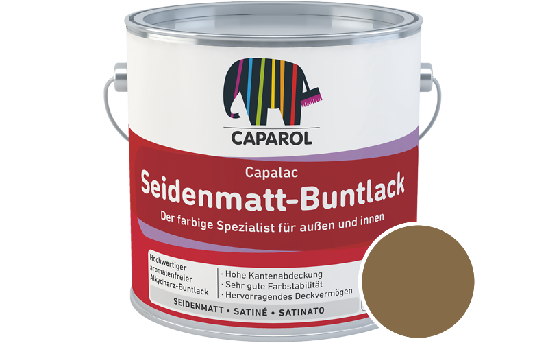 Caparol Capalac Seidenmatt-Buntlack 2,5L Lack / Getnt im Farbton Marill 35
