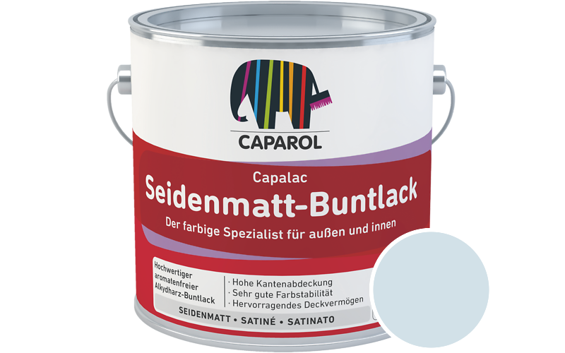 Caparol Capalac Seidenmatt-Buntlack 2,5L Lack / Getnt im Farbton Marin 90
