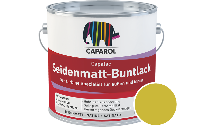 Caparol Capalac Seidenmatt-Buntlack 375ml Lack / Getnt im Farbton Melisse 100