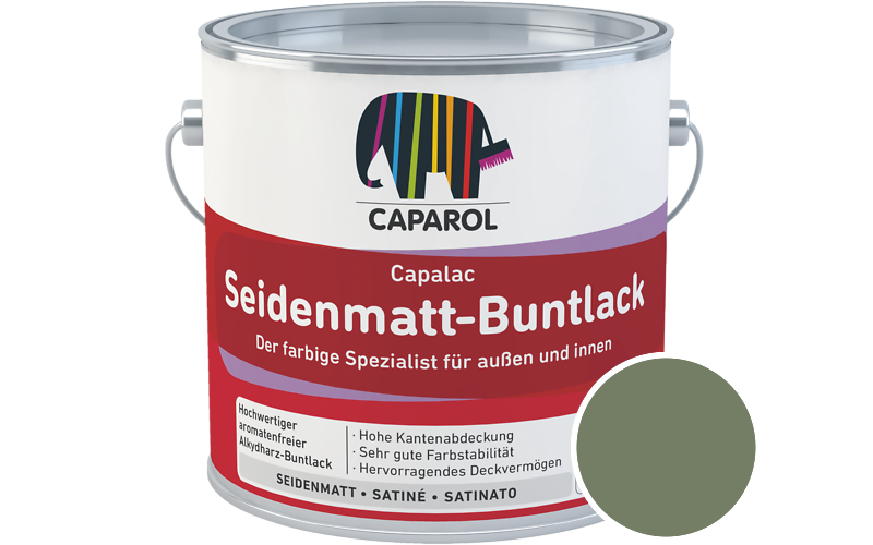 Caparol Capalac Seidenmatt-Buntlack 750ml Lack / Getnt im Farbton Oase 45
