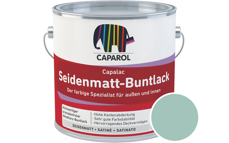 Caparol Capalac Seidenmatt-Buntlack 2,5L Lack / Getnt im Farbton Odenwald 14