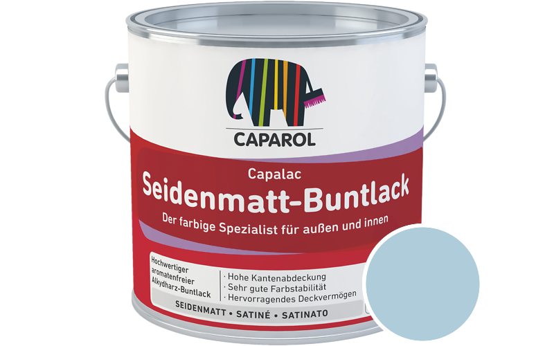 Caparol Capalac Seidenmatt-Buntlack 2,5L Lack / Getnt im Farbton Pacific 150