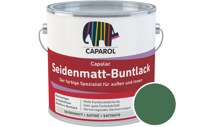 Caparol Capalac Seidenmatt-Buntlack 375ml Lack / Getnt im Farbton Palm 50