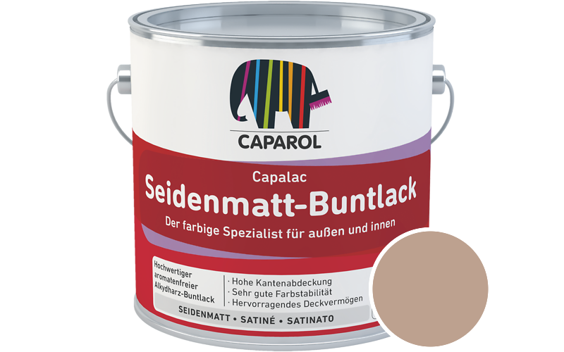 Caparol Capalac Seidenmatt-Buntlack 750ml Lack / Getnt im Farbton Papaya 50