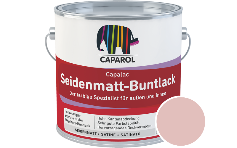 Caparol Capalac Seidenmatt-Buntlack 2,5L Lack / Getnt im Farbton Parma 15