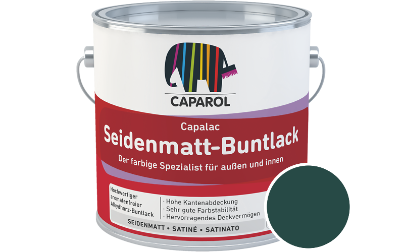 Caparol Capalac Seidenmatt-Buntlack 750ml Lack / Getnt im Farbton Peru 15