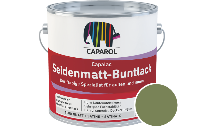 Caparol Capalac Seidenmatt-Buntlack 750ml Lack / Getnt im Farbton Pinie 40