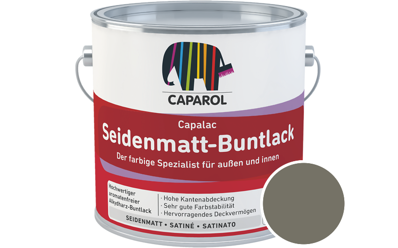 Caparol Capalac Seidenmatt-Buntlack 2,5L Lack / Getnt im Farbton Tundra 10