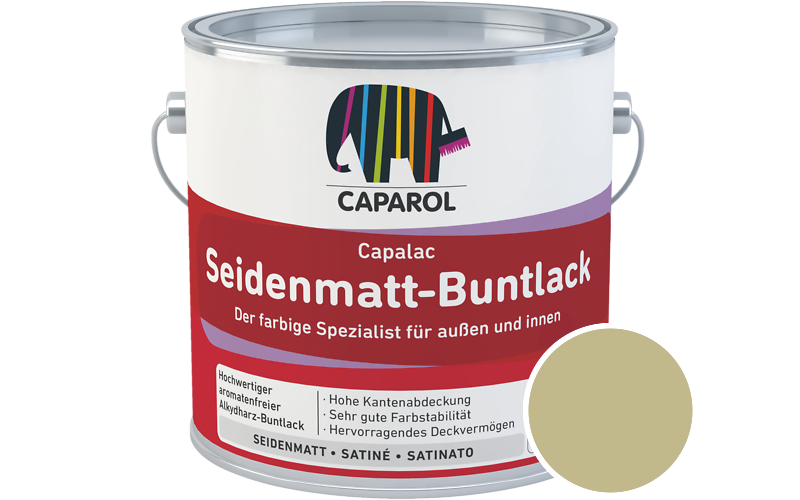 Caparol Capalac Seidenmatt-Buntlack 2,5L Lack / Getnt im Farbton Tundra 115