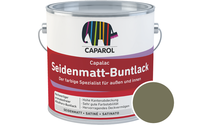 Caparol Capalac Seidenmatt-Buntlack 2,5L Lack / Getnt im Farbton Tundra 70
