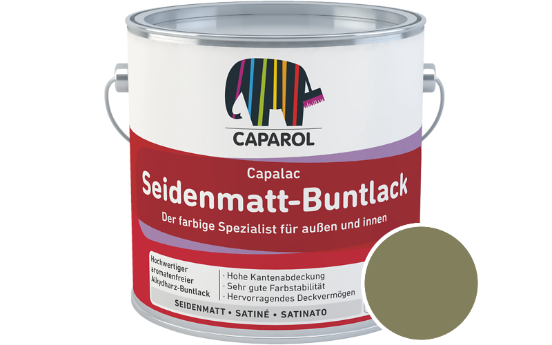 Caparol Capalac Seidenmatt-Buntlack 375ml Lack / Getnt im Farbton Tundra 75