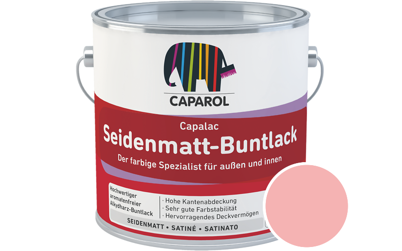 Caparol Capalac Seidenmatt-Buntlack 2,5L Lack / Getnt im Farbton Venezia 20