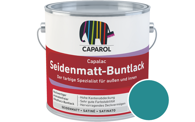 Caparol Capalac Seidenmatt-Buntlack 2,5L Lack / Getnt im Farbton Verona 135