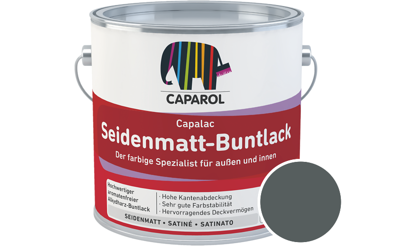 Caparol Capalac Seidenmatt-Buntlack 2,5L Lack / Getnt im Farbton Verona 35