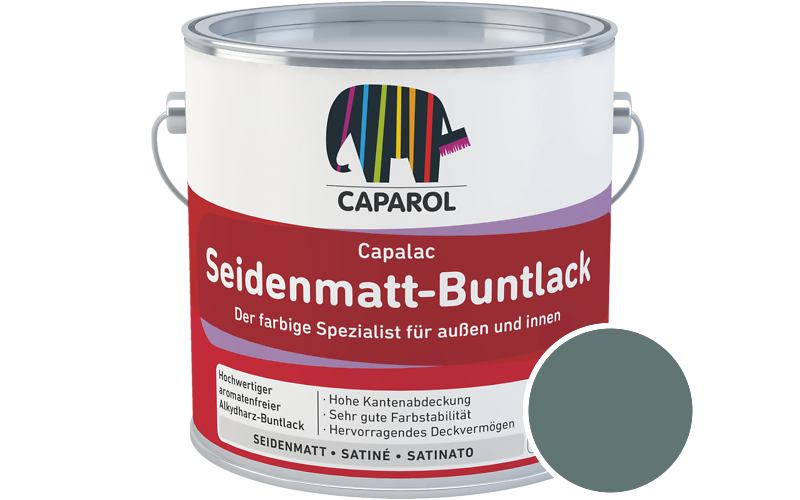 Caparol Capalac Seidenmatt-Buntlack 2,5L Lack / Getnt im Farbton Verona 70