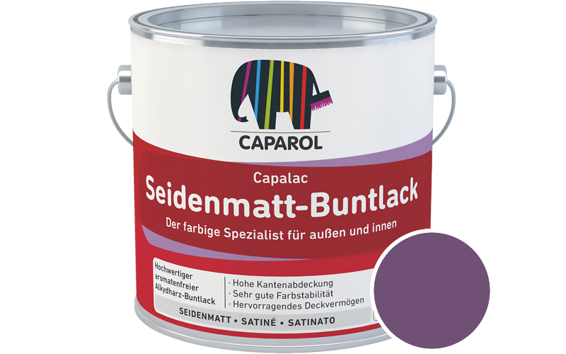 Caparol Capalac Seidenmatt-Buntlack 750ml Lack / Getnt im Farbton Viola 100