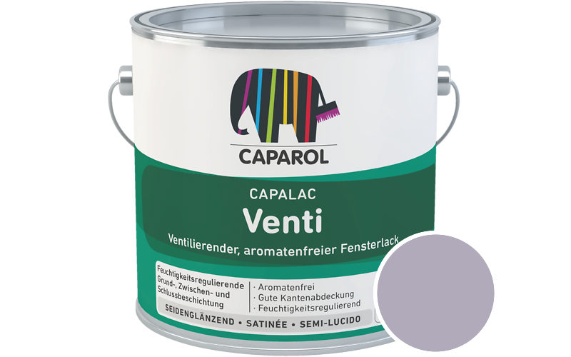 Caparol Capalac Venti Fensterlack 2,5L Lack / Getnt im Farbton Amethyst 80