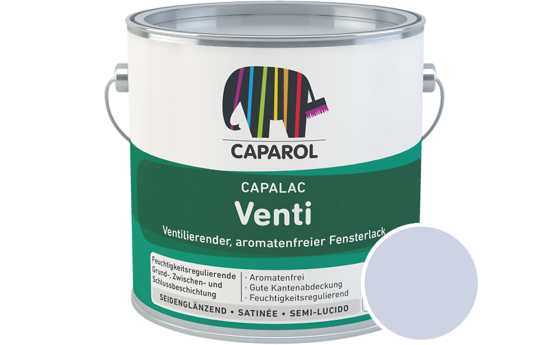 Caparol Capalac Venti Fensterlack 2,5L Lack / Getnt im Farbton Aquarell 85