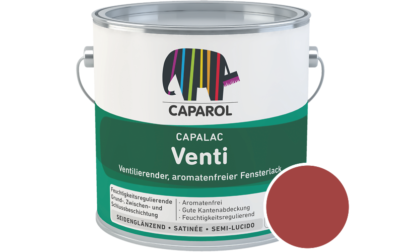 Caparol Capalac Venti Fensterlack 2,5L Lack / Getönt im Farbton Ara 0
