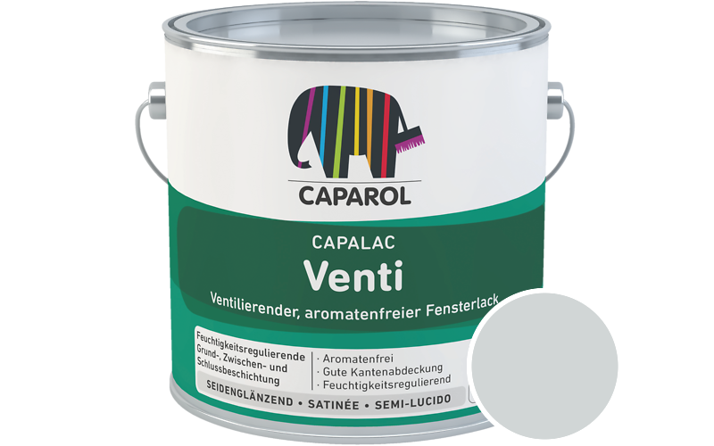 Caparol Capalac Venti Fensterlack 2,5L Lack / Getnt im Farbton Arctis 25