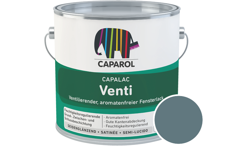 Caparol Capalac Venti Fensterlack 2,5L Lack / Getnt im Farbton Arctis 35