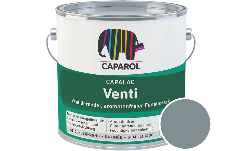 Caparol Capalac Venti Fensterlack 2,5L Lack / Getnt im Farbton Arctis 45