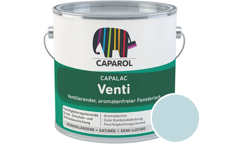 Caparol Capalac Venti Fensterlack 2,5L Lack / Getnt im Farbton Arctis 85