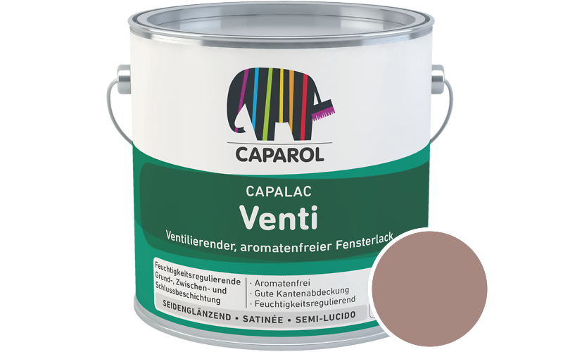 Caparol Capalac Venti Fensterlack 2,5L Lack / Getnt im Farbton Bordeaux 5