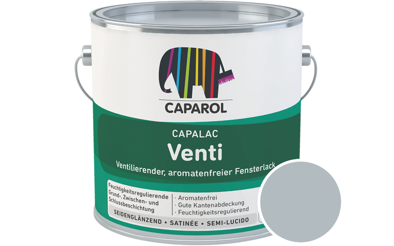 Caparol Capalac Venti Fensterlack 2,5L Lack / Getnt im Farbton Coelin 40