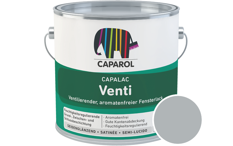 Caparol Capalac Venti Fensterlack 2,5L Lack / Getönt im Farbton Coelin 5