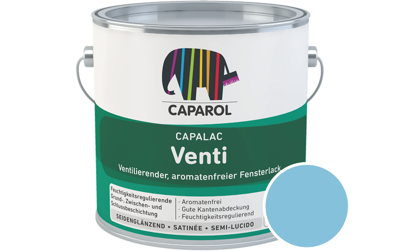 Caparol Capalac Venti Fensterlack 2,5L Lack / Get�nt im Farbton Donau 14