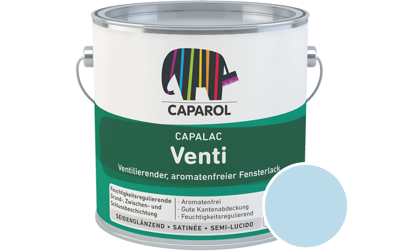 Caparol Capalac Venti Fensterlack 2,5L Lack / Getnt im Farbton Donau 16