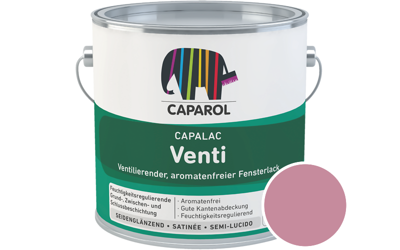 Caparol Capalac Venti Fensterlack 2,5L Lack / Getnt im Farbton Flamenco 140