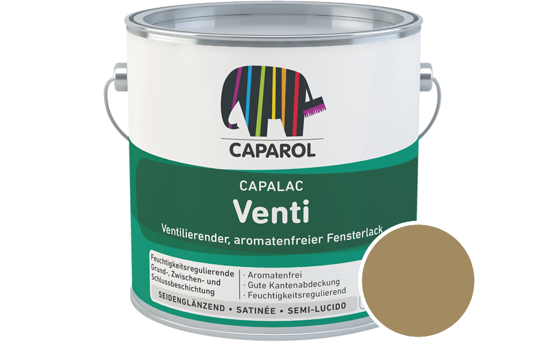 Caparol Capalac Venti Fensterlack 2,5L Lack / Getönt im Farbton Ginster 65