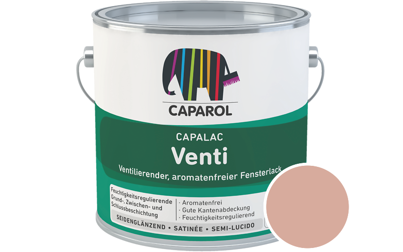 Caparol Capalac Venti Fensterlack 2,5L Lack / Getnt im Farbton Granat 14