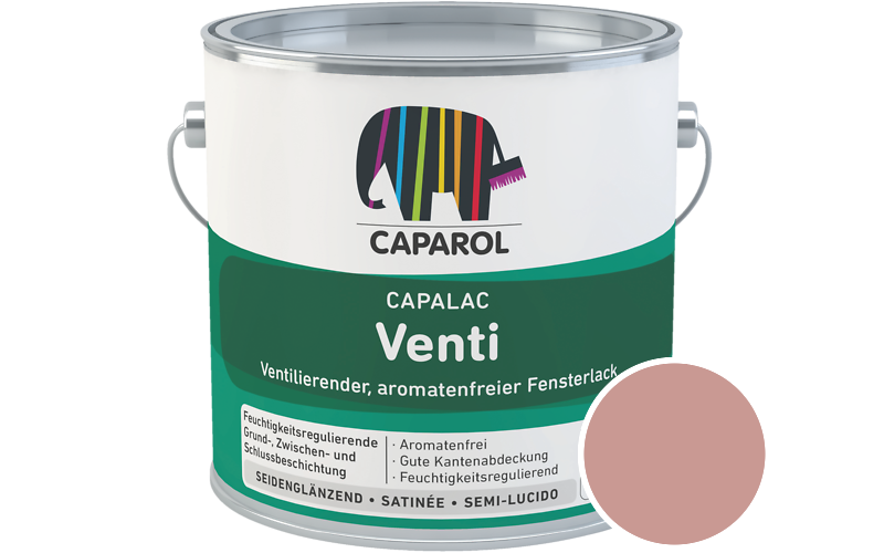 Caparol Capalac Venti Fensterlack 2,5L Lack / Getönt im Farbton Grenadin 110