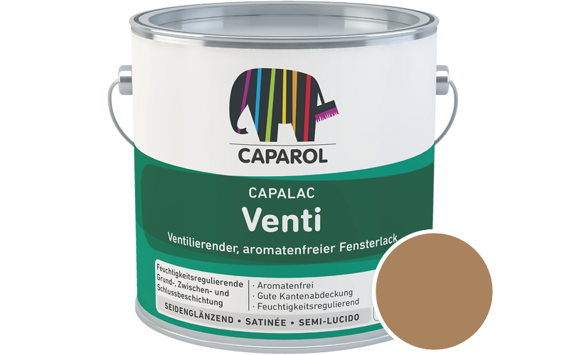 Caparol Capalac Venti Fensterlack 750ml Lack / Getnt im Farbton Havanna 12