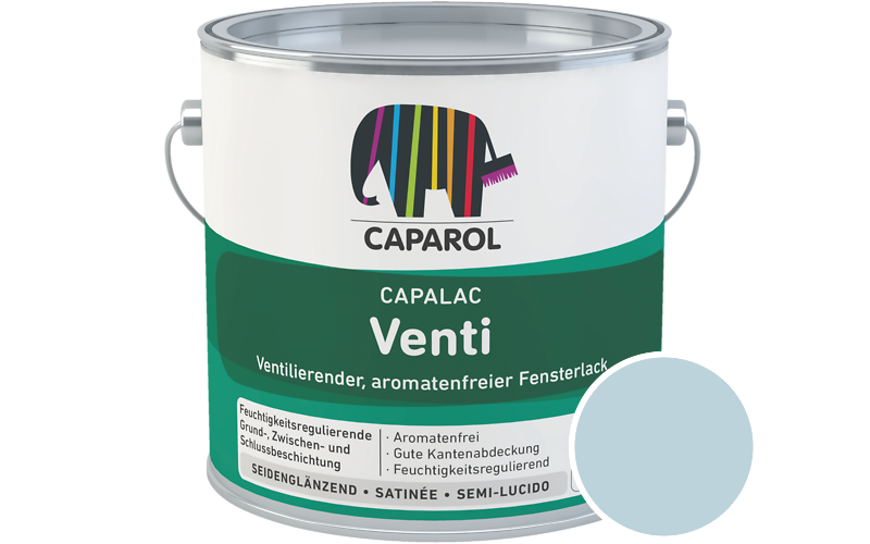 Caparol Capalac Venti Fensterlack 2,5L Lack / Getnt im Farbton Iris 15