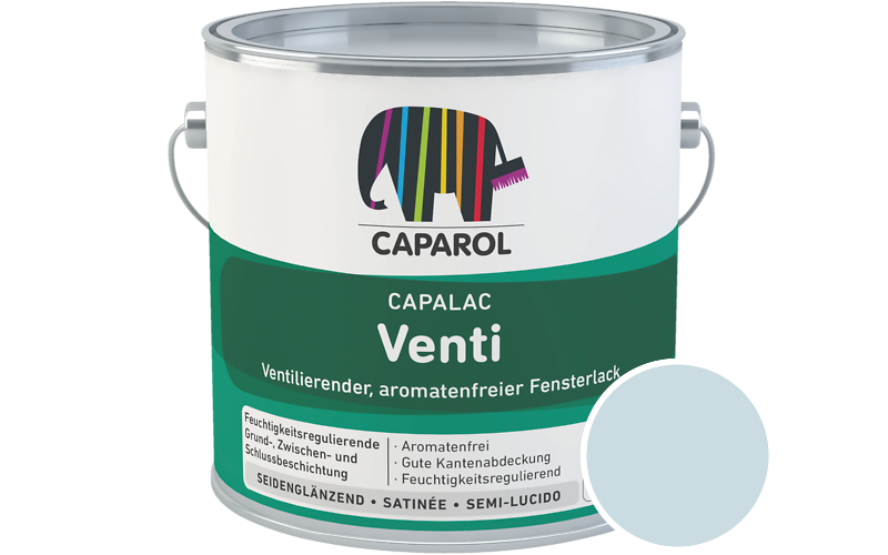 Caparol Capalac Venti Fensterlack 2,5L Lack / Getnt im Farbton Iris 16