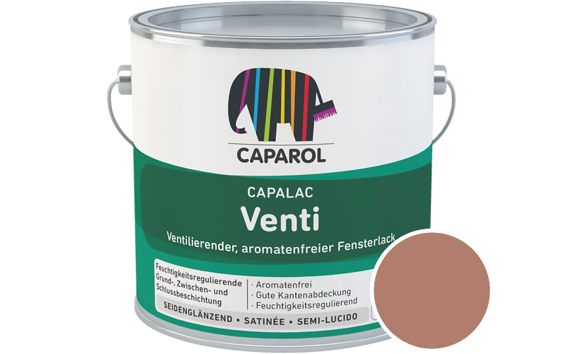Caparol Capalac Venti Fensterlack 2,5L Lack / Getönt im Farbton Lachs 35