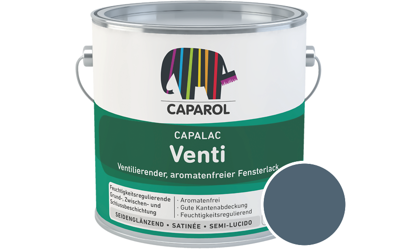 Caparol Capalac Venti Fensterlack 2,5L Lack / Getnt im Farbton Lago 40