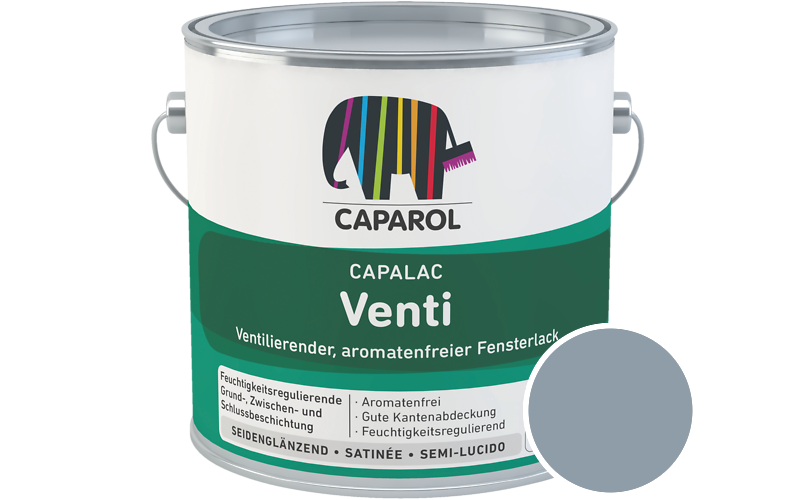 Caparol Capalac Venti Fensterlack 2,5L Lack / Getnt im Farbton Lago 50