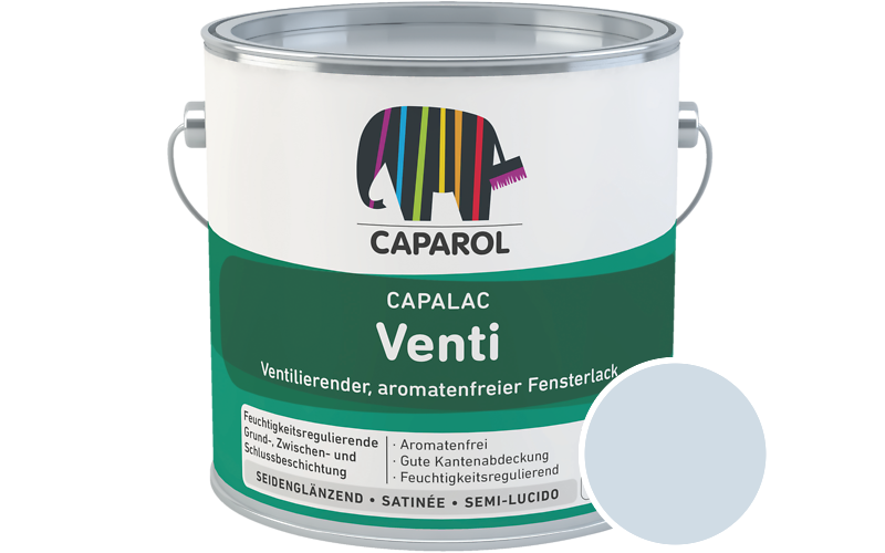 Caparol Capalac Venti Fensterlack 2,5L Lack / Getnt im Farbton Lago 90