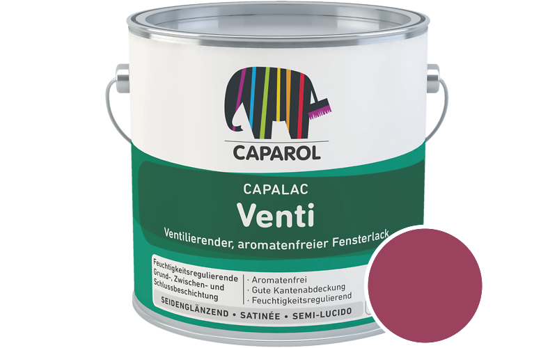 Caparol Capalac Venti Fensterlack 2,5L Lack / Getnt im Farbton Laser 15
