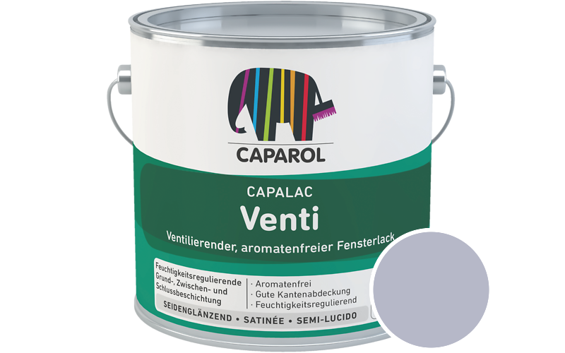 Caparol Capalac Venti Fensterlack 2,5L Lack / Getönt im Farbton Lavendel 110