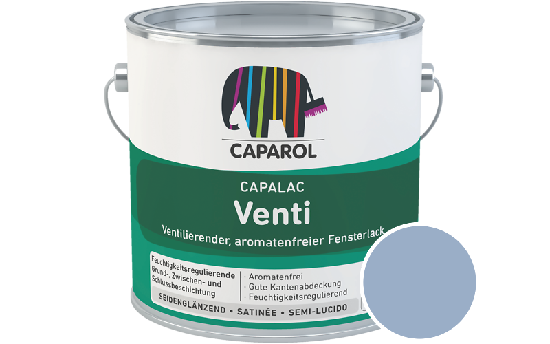 Caparol Capalac Venti Fensterlack 2,5L Lack / Getönt im Farbton Lazur 145