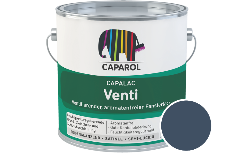 Caparol Capalac Venti Fensterlack 750ml Lack / Getnt im Farbton Lazur 95