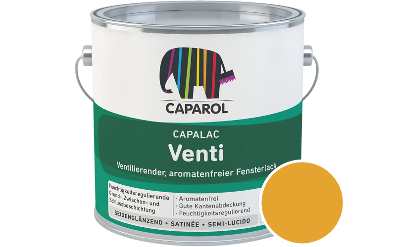 Caparol Capalac Venti Fensterlack 2,5L Lack / Getnt im Farbton Mais 0