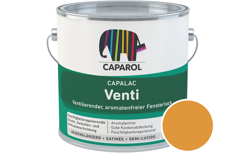 Caparol Capalac Venti Fensterlack 750ml Lack / Getnt im Farbton Mandarin 0