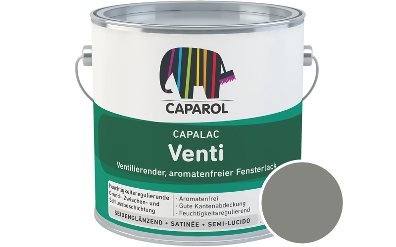 Caparol Capalac Venti Fensterlack 2,5L Lack / Getnt im Farbton Moos 15